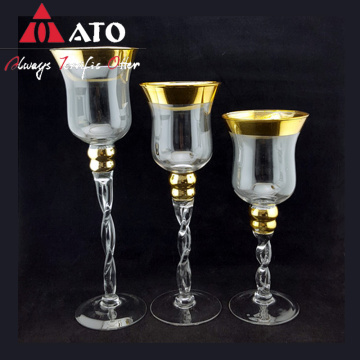 ATO Gold plaqué Hurricane Clear Candlers