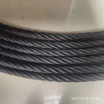Black Stainless Steel Wire Rope 7X19 High Strength