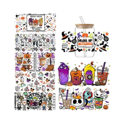 UVDTF Waterproof Vinyl Cup Decals for Libbey Cups - Custom 16oz to 40oz Wraps & Stickers