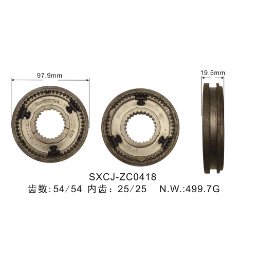 Gruppo sincronizzatore dell&#39;ingranaggio dell&#39;albero di trasmissione OEM 9830997780 per Fiat Ducato