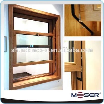 Moser European style solid wood single-hung window, hopper window, wood frame windows