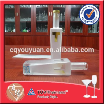 200ML Square Empty Drinking Bottles Glass Vodka Small Bottle Glass