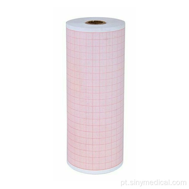 Ekg dobrável 210mm x 30m papel ECG Roll