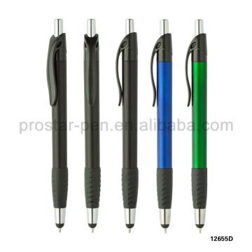 2015 new arrival custom logo rubber grip plastic stylus pen bulk