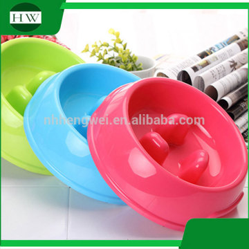 travel portable colorful plastic anti choke food dog cat slowing eating pet bowl