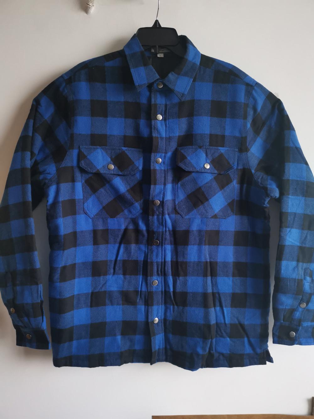 Men Y/D Flannel Long Sleeve Shirt With Padding