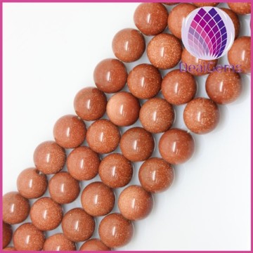 High quality goldstone round loose beads 4-14mm