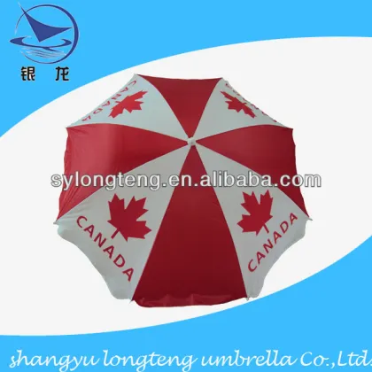 Red And White Canadian Maple Leaf National Flag Umbrella