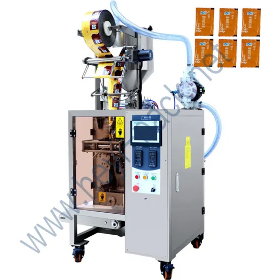 Three Side Sealing Aluminum Foil Bag Packing Machine for Mayonnaise and Tomato Sauce