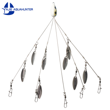 Alabama Umbrella Fishing Rig: Lures with Stainless Snap Swivel and Spinner for Sea Fishing