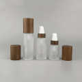 Dark Bamboo Spray Glass bottle Cosmetic Container Set