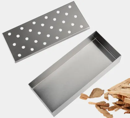 Wood Chips Smoking Box Stainless Steel Meat Smoker Meat Smoking Barbecue Smoker Box