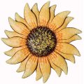 Seni dinding bunga matahari 13 inci logam
