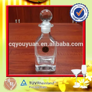 High end quality diffuser crystal clear 150ml glass bottle with glass cork