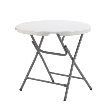 80CM HDPE Folding Round Plastic Tables: Ideal for Outdoor, Garden, and Cocktail Settings