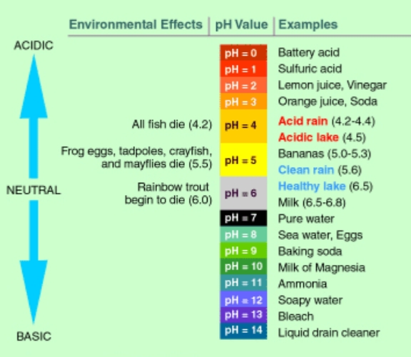 Environmental impact of pH value