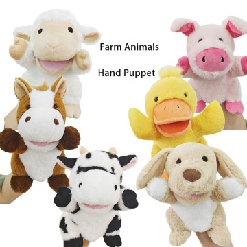 High Quality Animal Hand Puppet Plush Toy with Open Mouth for Early Education