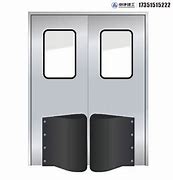 Steel anti-collision free door (single acrylic window)