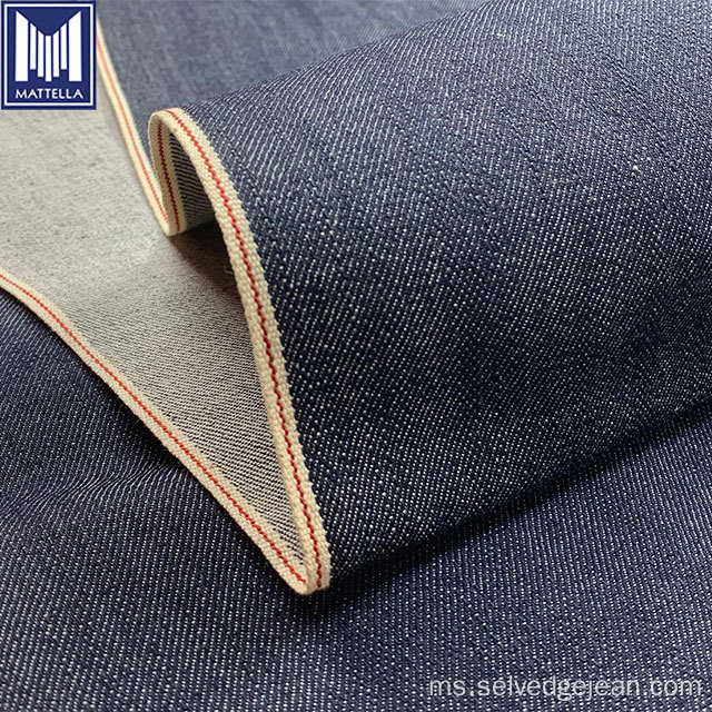 100% kapas organik 14-15oz selvedge kain denim