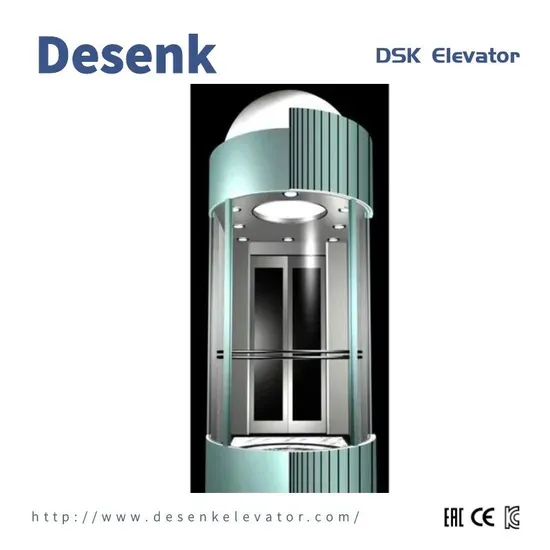 Fuji Passenger Elevator: Small Machine Room Panoramic & Sightseeing Elevator with Glass Door
