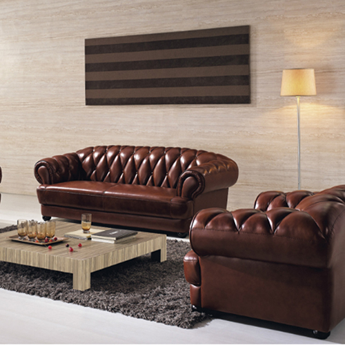 Chesterfield Leather Sofa Set