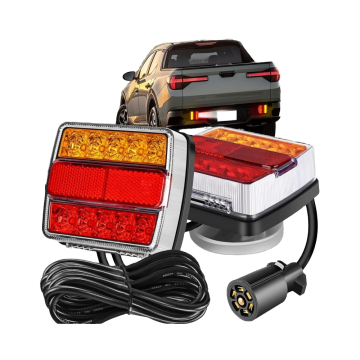 Magnetic Amber Turn Signal License Plate Light Kit for Trailers