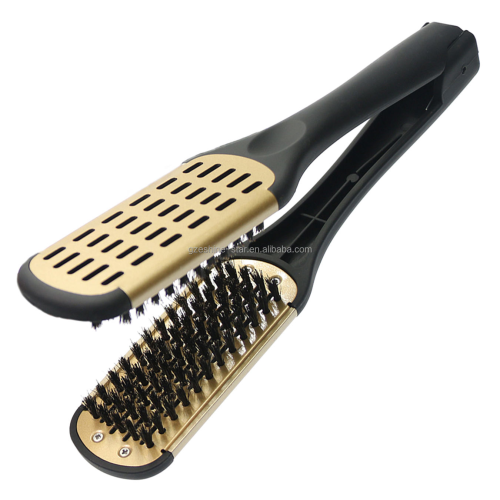 Best Straightening Brush Double-Sided V-Shaped Hair Straightening Brush Factory