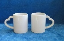 Heart Handle Sublimation Mug Used to Transfer Individual Design