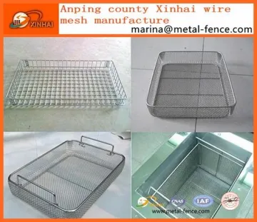 Crimped Wire Mesh Metal Basket/Galvanzied Wire Mesh Hamper Metal Basket(manufacture)