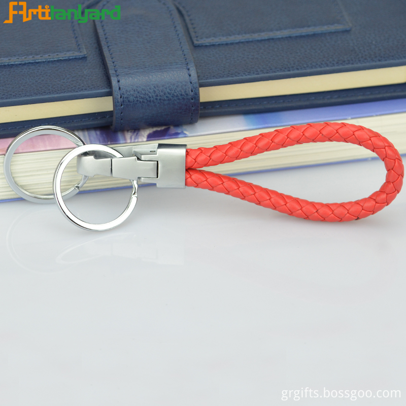 Braided Keychain Leather