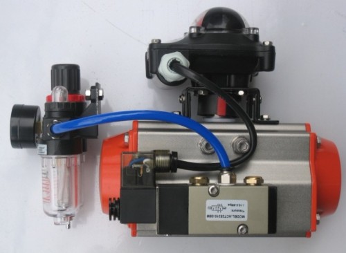 Whole Set Pneumatic Actuator with Limit Switch, Frl, Solenoid Valve etc.