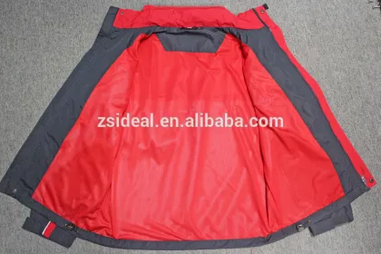 Promotional waterproof jacket with mesh lining with hidden hoodie