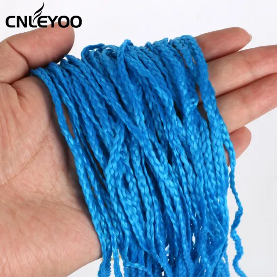 Blue ZiZi Box Braid Crochet Braids 28 Inch Micor Thin Box Braids Crochet Hair For Women