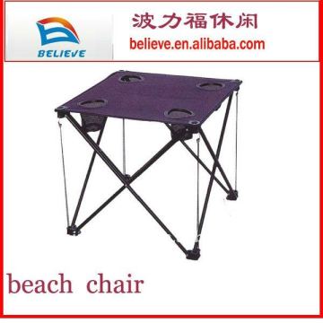 beach table with two cup holder
