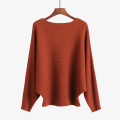 Batwing -Ärmel übergroßer Pullover Top