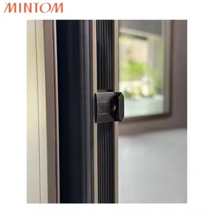 Large View Floor-to-Ceiling Double Tempered Glass Micro-ventilated Fixed Aluminum Corner Windows