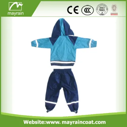 PU Children Blue Rainsuits
