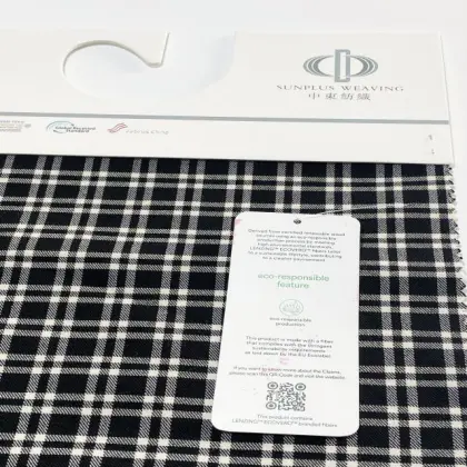 Wholesale check Lenzing yarn bengaline fabric importer