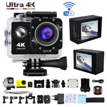 Ultra HD 4K Action Camera WiFi 2.0" 170Degree 30m Go Underwater Waterproof Pro Helmet Cam Camera Remote Sport Cam
