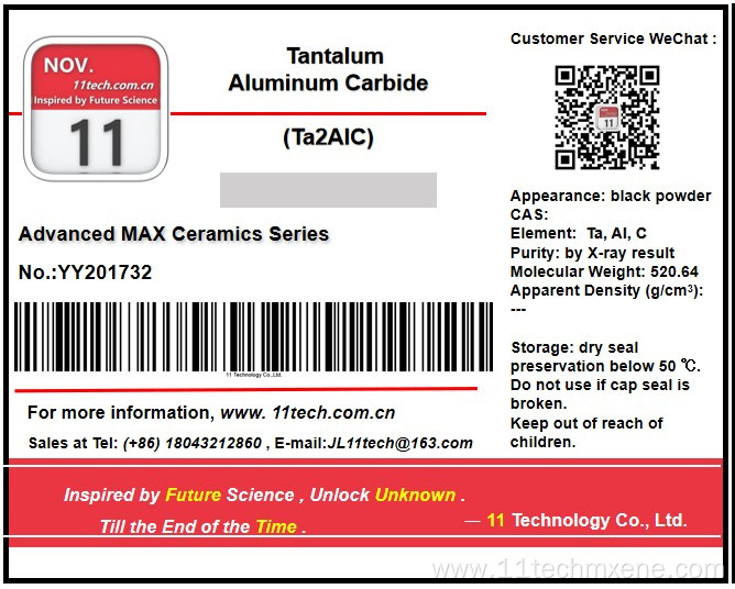 Transition metal carbides Ta2AlC Black powder