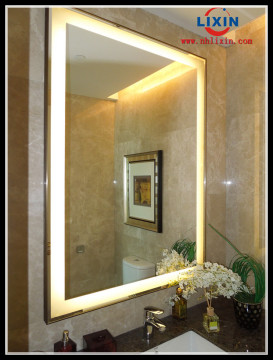 Magic bathroom mirror led steam free mirror, square shape 5mm silver mirror for hotel projects