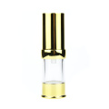 Productie van 15 ml 30 ml doorzichtig plastic als airless pomp geperste fles naar beneden cosmetisch goud