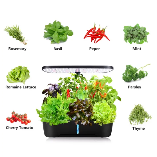 Height Adjustable Pod Hydroponic Indoor Garden with 15W/20W Full Spectrum LED Grow Lights