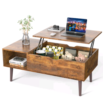 Wooden Lift Top Coffee Table with Large Storage