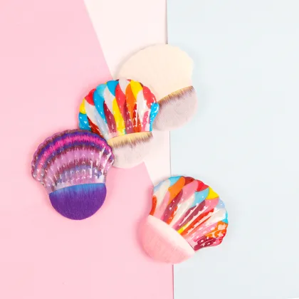 Vegan Cosmetic Shell Makeup Brush - Private Label Contouring Blush Brush