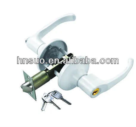 tubular three lever cheap door locks with handle