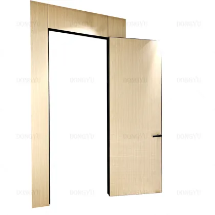 Modern Invisible Door: Wooden Hidden Wall Door with Aluminum Frame