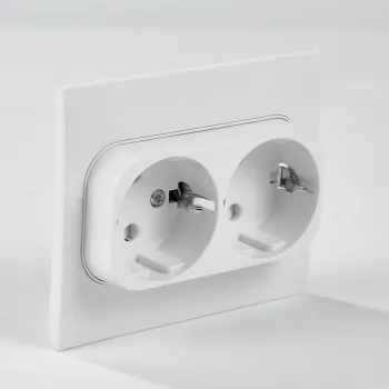 Elendax 16A 250V German Type 2 Gang Wall Socket - EU Standard