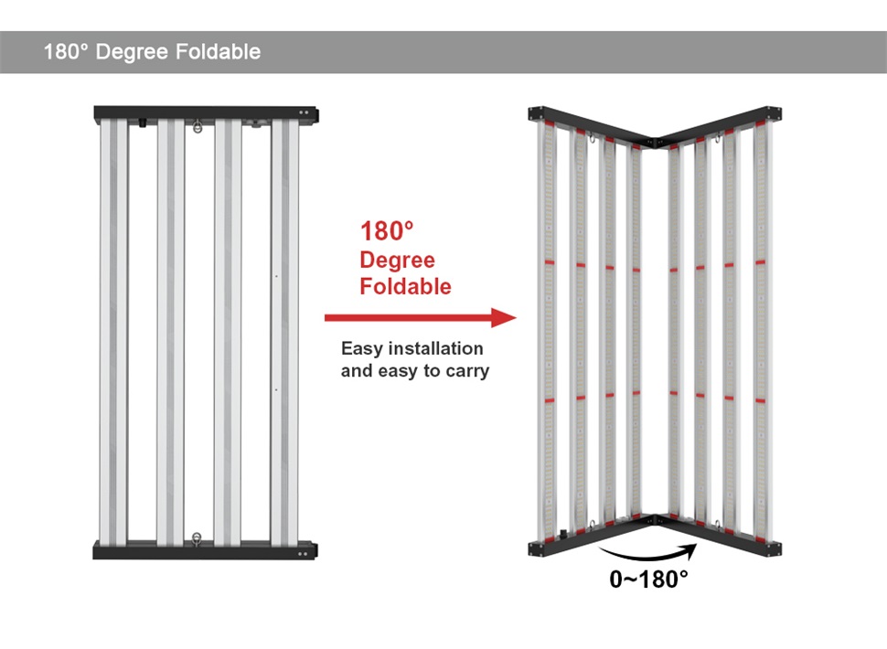 600W Folding LED Grow Light Bar -3