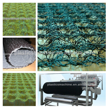 Plastic drainage mat making machine